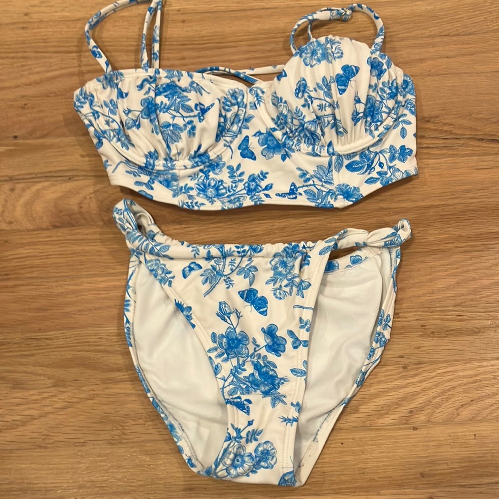 Wild Fable Blue Floral Bikini